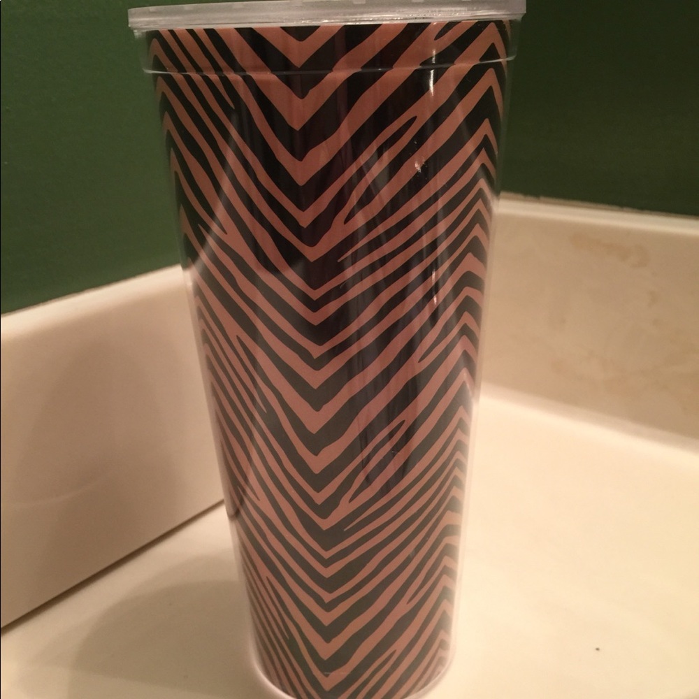 21 oz Travel Cup Beverage Tumbler & Straw ~ Zebra - Picture 2 of 5